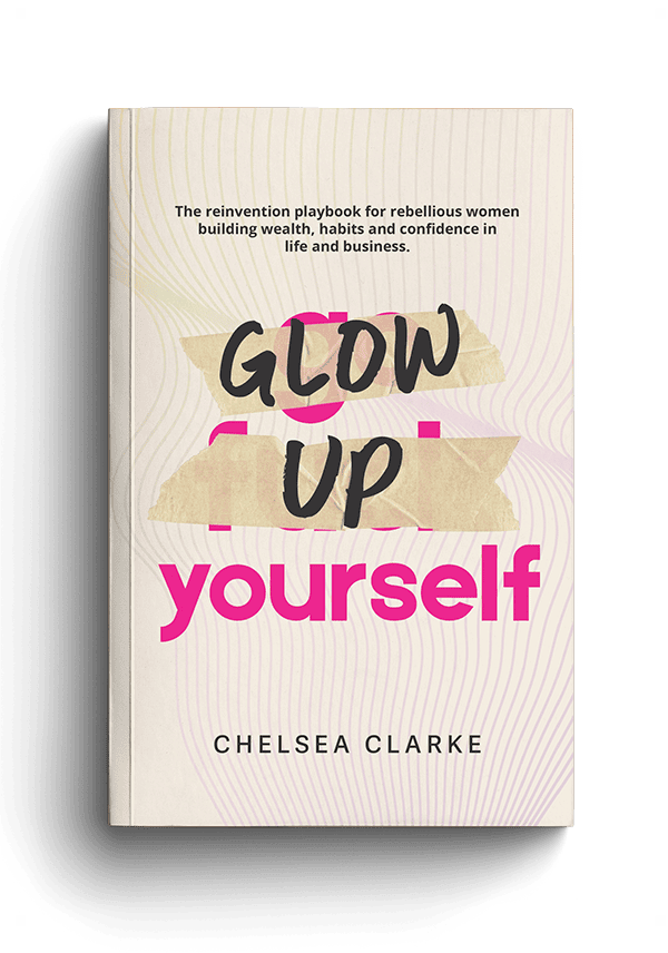 front cover Glow Up Yourself Book by Chelsea Clarke