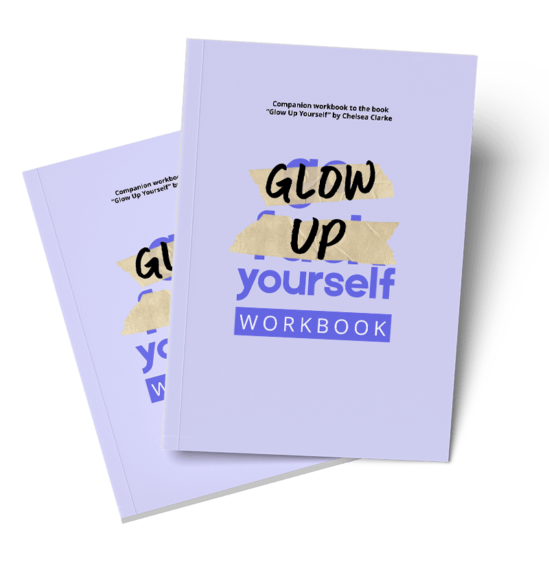 glow up yourself workbook_mockup_side by side