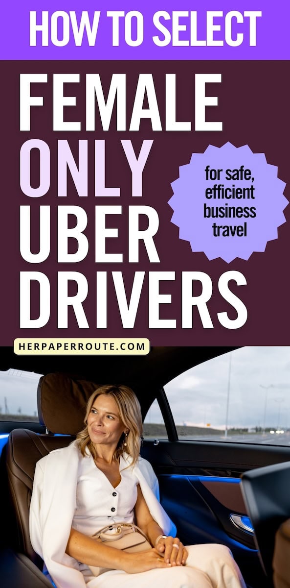 This is how to select female only uber drivers