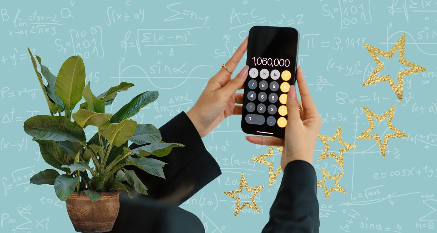 woman holds calculator Probability Hacking Your Goals: Using Numbers To Plan for Success