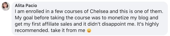 make money blogging course testimonials 