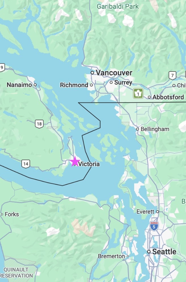 43 Interesting & Fun Facts about Victoria BC 4 showing where is Victoria BC Canada on a map